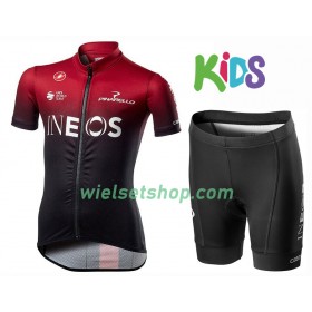 Kind Fietskleding (Fietsshirt + Fietsbroek Kort) 2020 TEAM INEOS N001